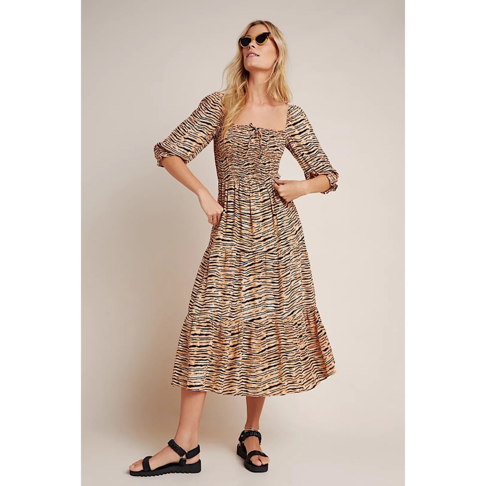 Faithfull The Brand Wyldie Midi Dress Size 6